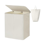 竹制洗衣篮生产商-154升双可拆卸袋