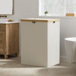 竹制洗衣篮供应商-米色165升可折叠储物架