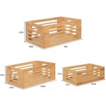 竹制储物盒厂家-装饰板条箱篮定制