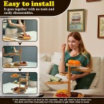 竹制奶酪板厂家-五合一360度旋转分层