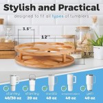 竹制杯具收纳生产商-40盎司旋转架