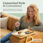 竹制沙发托盘供应商-夹式沙发扶手桌