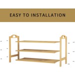 竹制鞋架供应商-三层带餐具储物