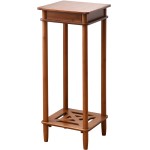 竹制花展示架生产商-极简花盆架