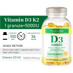 Vitamin D3 K2 Capsules Manufacturer - OEM Custom Bone Health Softgel