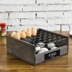 Eggs Display Stand Supplier - JUNJI 2 Tier Vintage Gray Wood Metal Wire Display Basket