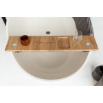 Bathroom Accessories Manufacturer - JUNJI Handmade Wholesale Wood Bathtub Tray Rustic Board