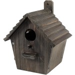 Outside Birdhouse Factory - JUNJI Outside with Pole Wooden Bird House for Finch Bluebird