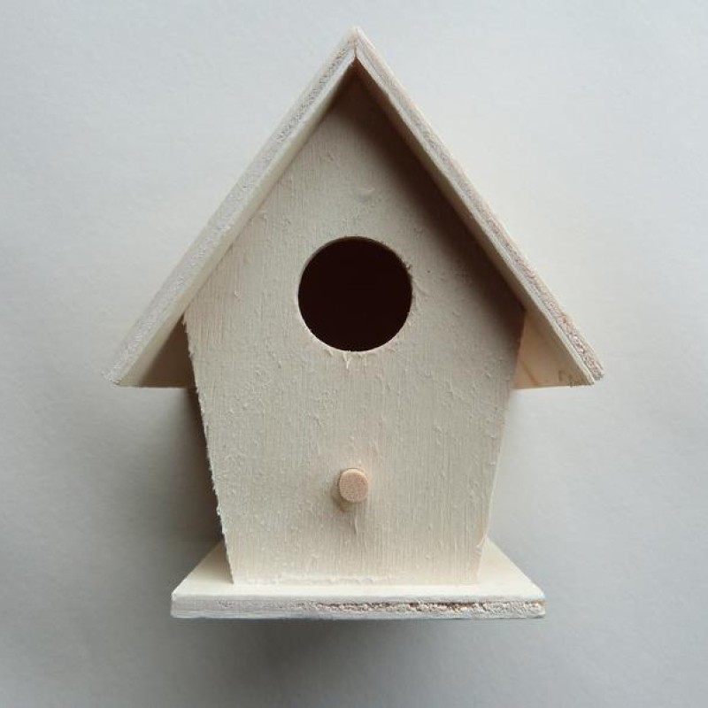 Small Birdhouse Supplier - JUNJI Small Wooden Bird House Home Decor Natural Wood