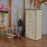Personalized Wine Box Factory - with 2 Custom Wine Glasses Gift Set