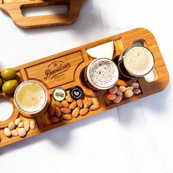 Bamboo Beer Flight Manufacturer - JUNJI Bamboo Beer Flights Charcuterie Planks Serving Tray