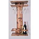 Wine Storage Rack Manufacturer - JUNJI Wine Holder Rustic Stemware Glasses Holder Farmhouse