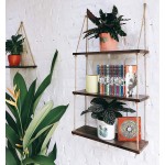 Hanging Planter Shelf Supplier - Floating Swing Storage Shelves Jute Rope Organizer Rack