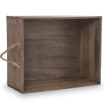 古董板条箱厂家-JUNJI古董复古木水果板条箱麻绳