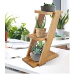 花架厂家-JUNJI手工木装饰卧室展示架3层