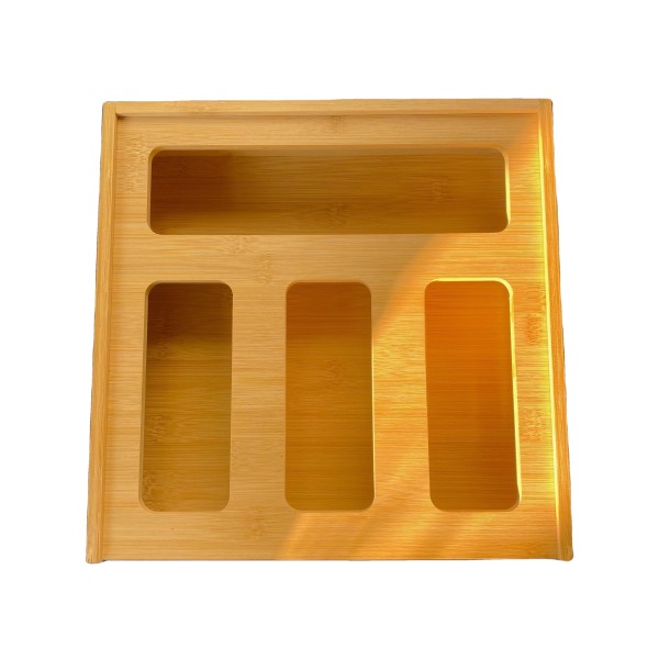 Bamboo Bag Organizer Supplier - JUNJI Ziplock Bag Storage Organizer for Kitchen Drawer