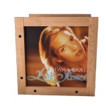 LP存储箱厂家-JUNJI实心硬木乙烯基LP存储盒家居装饰