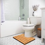 Bath Mat Supplier - JUNJI Rubber Back Bamboo Mat Contoured U-Shaped Toilet Decor