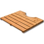 Bath Mat Supplier - JUNJI Rubber Back Bamboo Mat Contoured U-Shaped Toilet Decor