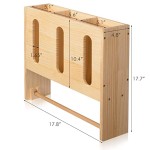 Tissue Paper Holder Supplier - JUNJI Pine Gifts Wood Napkin Box Wall Mounted Organizer