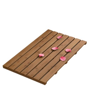 Bamboo Bath Mats Factory - JUNJI Solid Bamboo Mats Non Slip Wooden for Sauna Shower