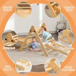 木攀爬套装厂家-6合1蒙特梭利攀爬套装三角坡道拱滑梯