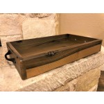Wooden Trays Supplier - JUNJI Rustic Wood Serving Ottoman Tray with Handles