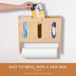 Tissue Paper Holder Supplier - JUNJI Pine Gifts Wood Napkin Box Wall Mounted Organizer