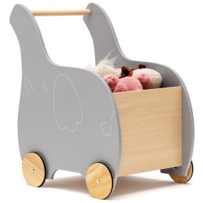 Baby Learning Walker Factory - 2 in 1 Baby Walker with Wheels Wooden Wagon Push Pull Toy