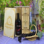 Personalized Wine Box Factory - with 2 Custom Wine Glasses Gift Set