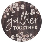 Wooden Round Tray Manufacturer - JUNJI Rustic Wooden Round Serving Ottoman Tray Personalized