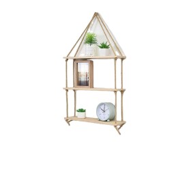 壁挂架厂家-手工3层浮动摇摆架黄麻绳