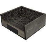 Eggs Display Stand Supplier - JUNJI 2 Tier Vintage Gray Wood Metal Wire Display Basket