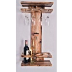 Wine Storage Rack Manufacturer - JUNJI Wine Holder Rustic Stemware Glasses Holder Farmhouse