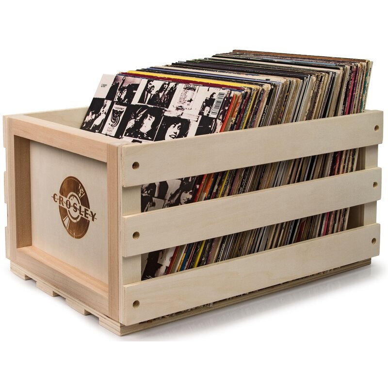 Vinyl Organizer Manufacturer - Sound Stash Vinyl Organizer Album Milk Crate Solid Wood