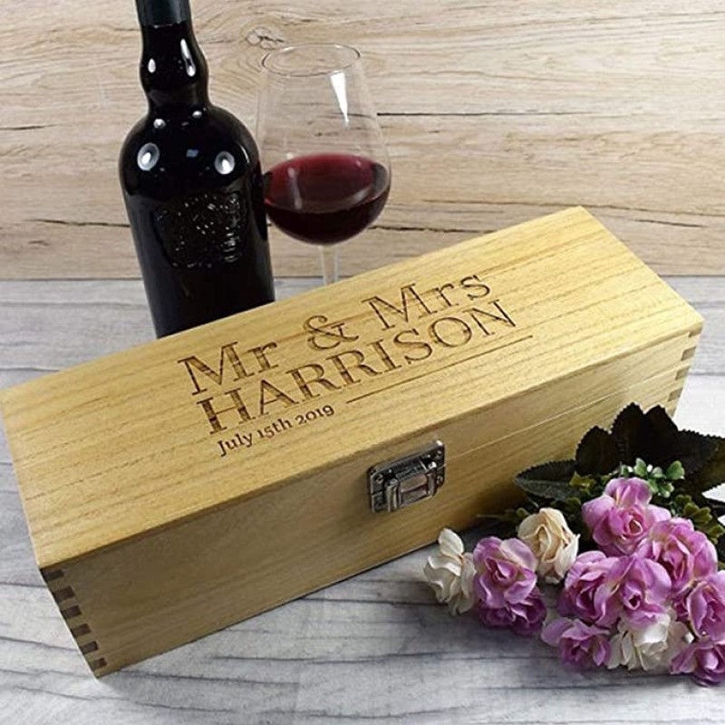 Wine Bottle Packaging Manufacturer - JUNJI Bamboo Wooden Gift Box for Wedding Christmas