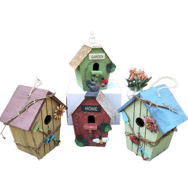 Outdoor Nest Boxes Supplier - JUNJI Outdoor Wooden Nest Boxes Bluebird Hanging Rustic