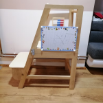 多功能阶梯凳厂家-JUNJI 3合1学习工具黑板可调塔