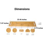 Luxury Bathtub Caddy Supplier - JUNJI Wood Bath Caddy Tray Ideal Unique Tub Accessories