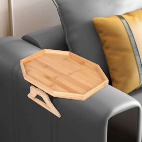 便携沙发托盘厂家-JUNJI天然竹扶手托盘弹性收缩