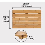 Bamboo Bath Mats Factory - JUNJI Solid Bamboo Mats Non Slip Wooden for Sauna Shower