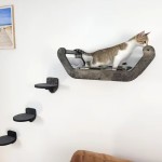 壁挂猫床厂家-豪华壁挂木猫床3步架