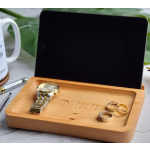 平板支架托盘厂家-个性化平板支架父亲节礼品实心托盘