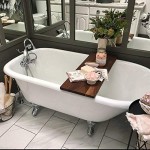 Bathtub Tray Factory - JUNJI Large Bathtub Tray Home Decor Rustic Snack Wine Glass Tray