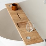 Bathroom Accessories Manufacturer - JUNJI Handmade Wholesale Wood Bathtub Tray Rustic Board