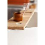 Bathroom Accessories Manufacturer - JUNJI Handmade Wholesale Wood Bathtub Tray Rustic Board
