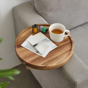 Sofa Arm Tray Manufacturer - Clip Couch Arm Table for Wide Couches Wooden Side Tables