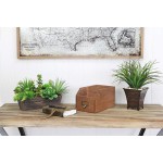 存储盒厂家-JUNJI桌面展示木整理盒2隔间