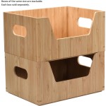Wooden Basket Factory - JUNJI Vegetable Potato Storage Large-capacity Bamboo Box Stackable