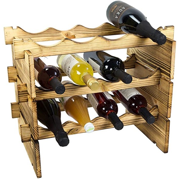Wine Bottle Holder Factory - JUNJI Rustic Wooden Wine Bottle Decanter Holder Home Decor